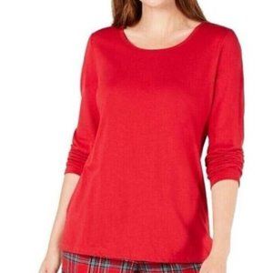 Family PJs Womens Christmas Holiday Pajama Top Red S "TOP ONLY"